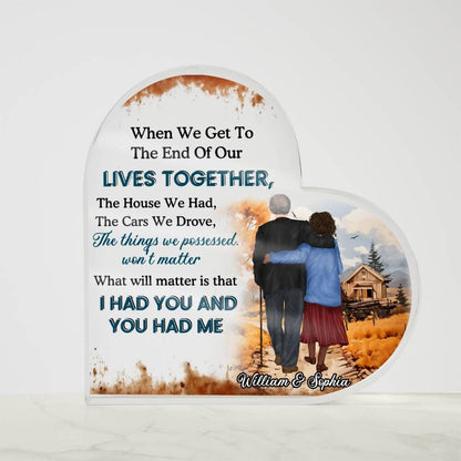 Personalized Anniversary Keepsake Heart Acrylic Plaque – view 10