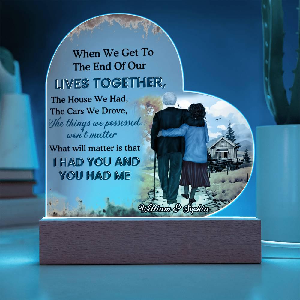 Personalized Anniversary Keepsake Heart Acrylic Plaque – view 4
