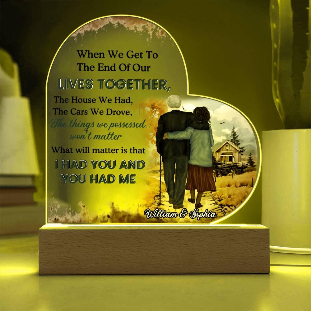 Personalized Anniversary Keepsake Heart Acrylic Plaque – view 5