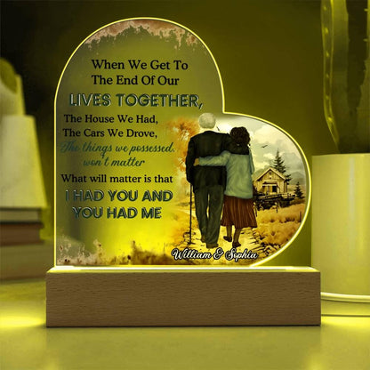 Personalized Anniversary Keepsake Heart Acrylic Plaque – view 5