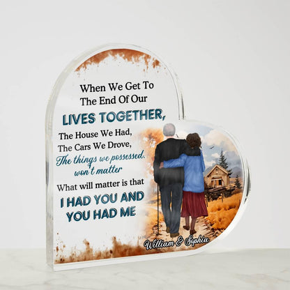 Personalized Anniversary Keepsake Heart Acrylic Plaque – view 2