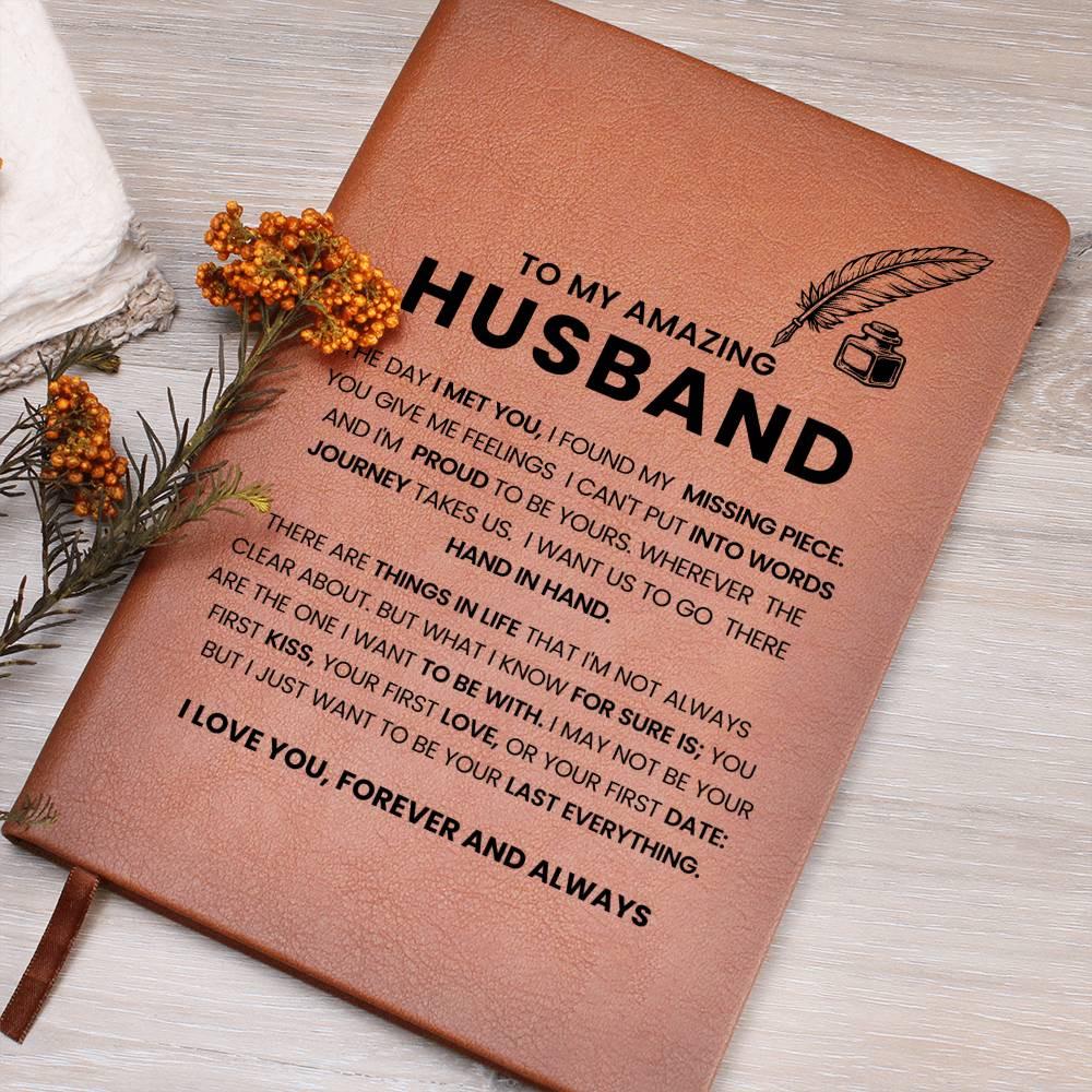 Personalized Husband Leather Journal – Anniversary Gifts for him – view 7