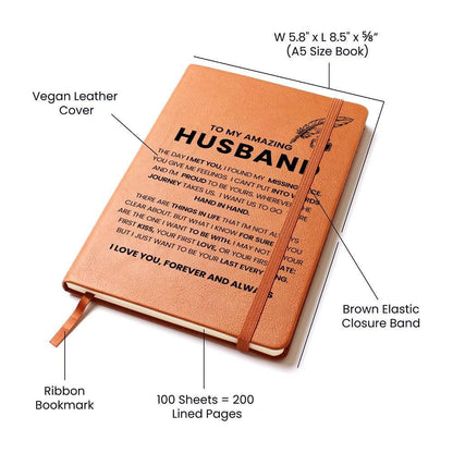 Personalized Husband Leather Journal – Anniversary Gifts for him – view 4