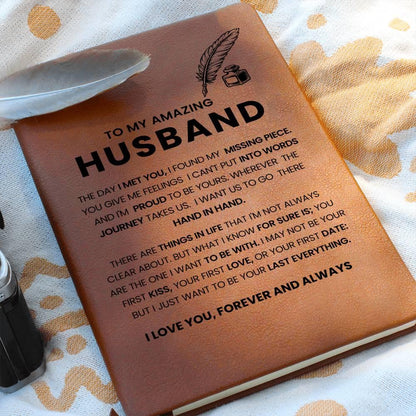 Personalized Husband Leather Journal – Anniversary Gifts for him