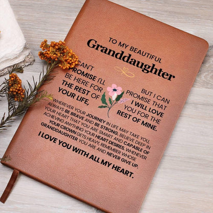 To My Granddaughter Personalized Leather Journal – Gift from Grandma – view 7
