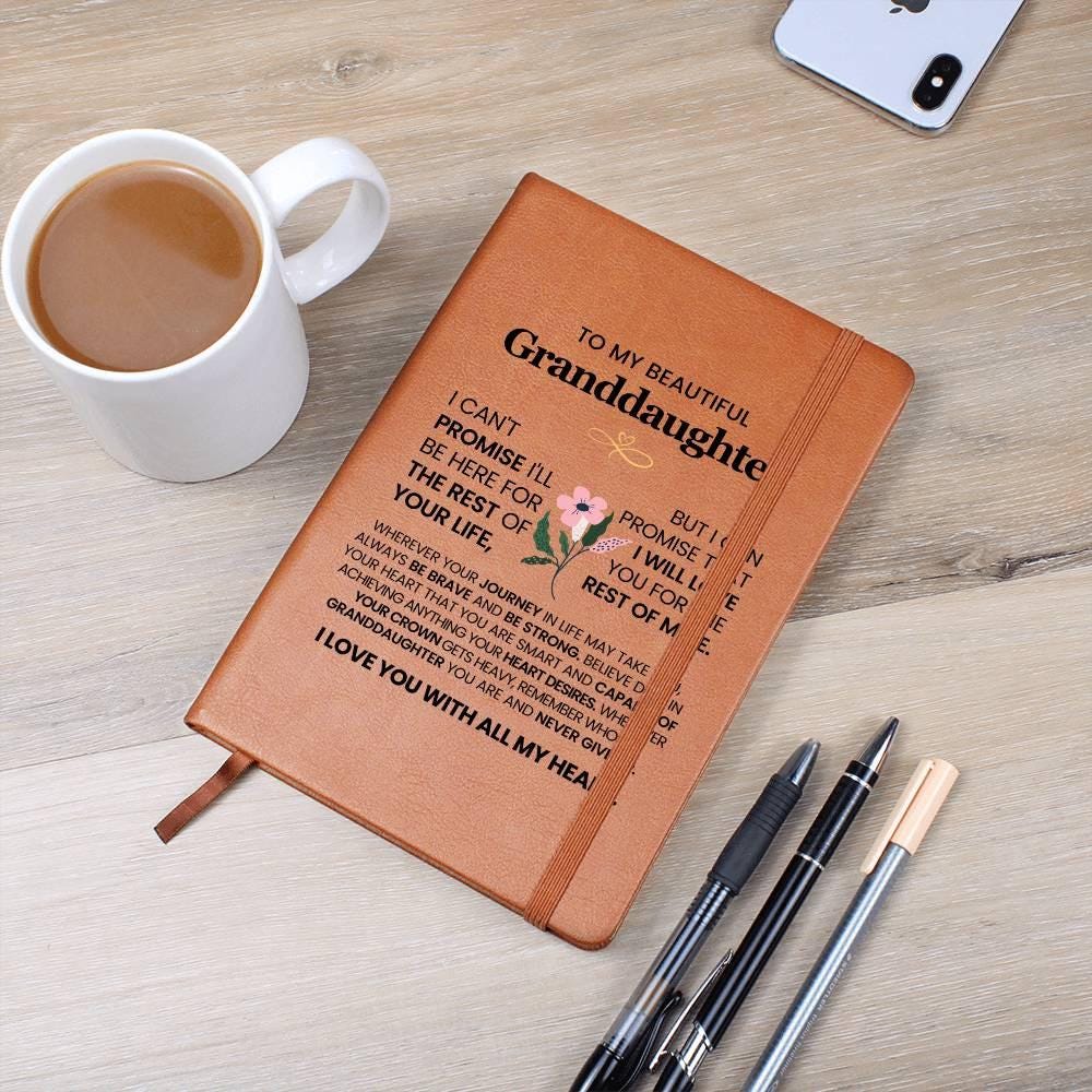 To My Granddaughter Personalized Leather Journal – Gift from Grandma – view 5