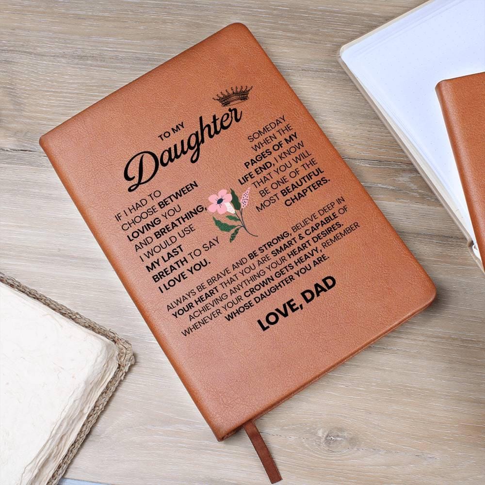 Personalized To My Daughter Leather Journal – Daughter Gift From Dad – view 8