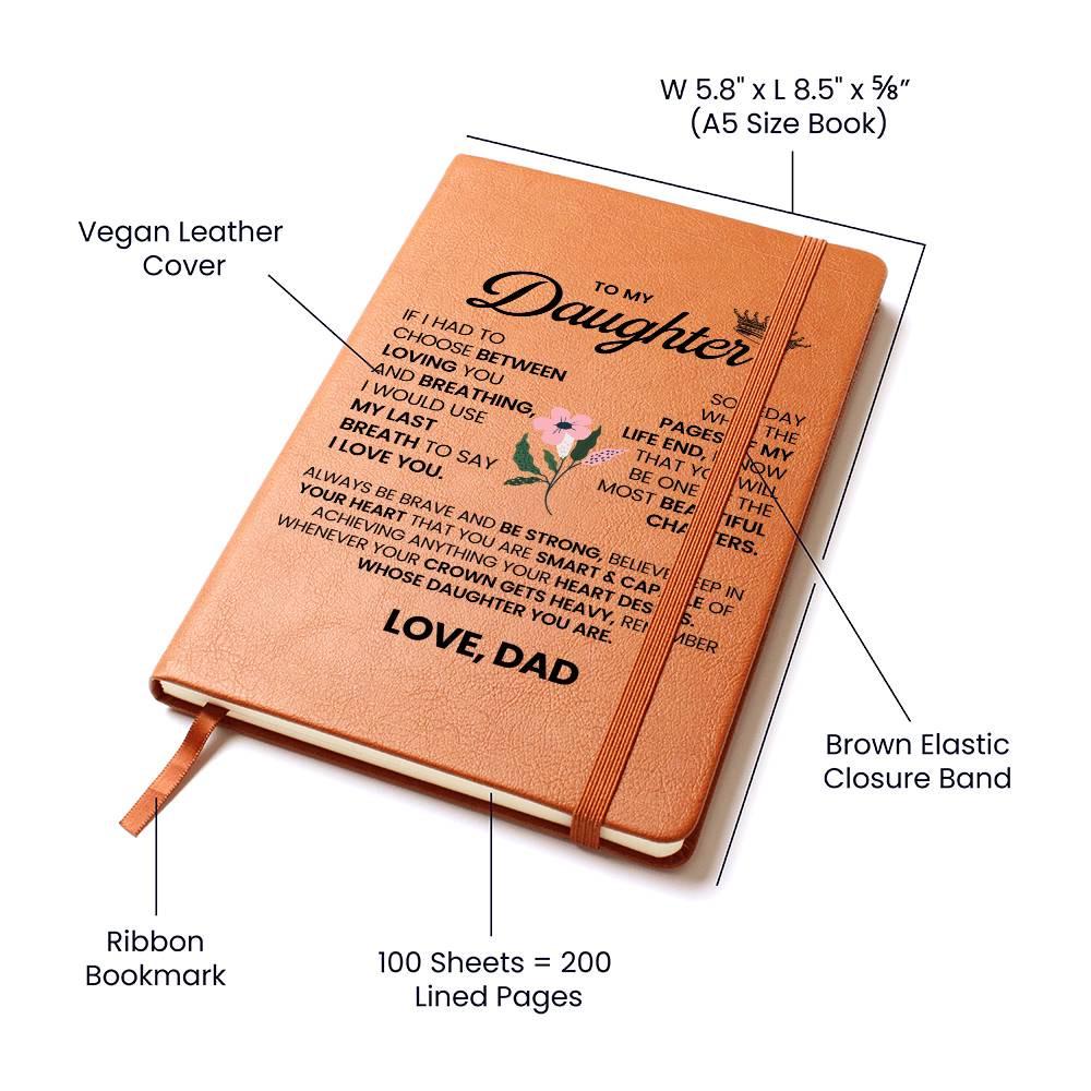 Personalized To My Daughter Leather Journal – Daughter Gift From Dad – view 4