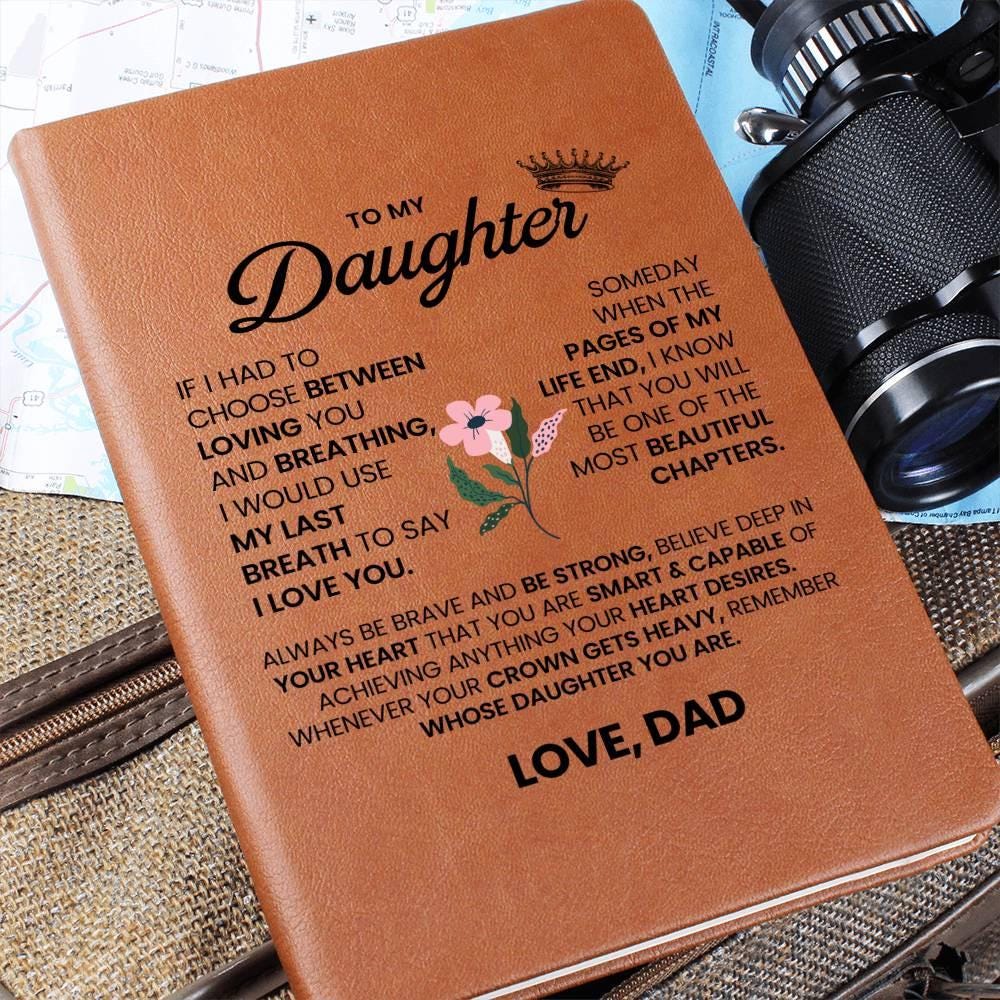 Personalized To My Daughter Leather Journal – Daughter Gift From Dad – view 2