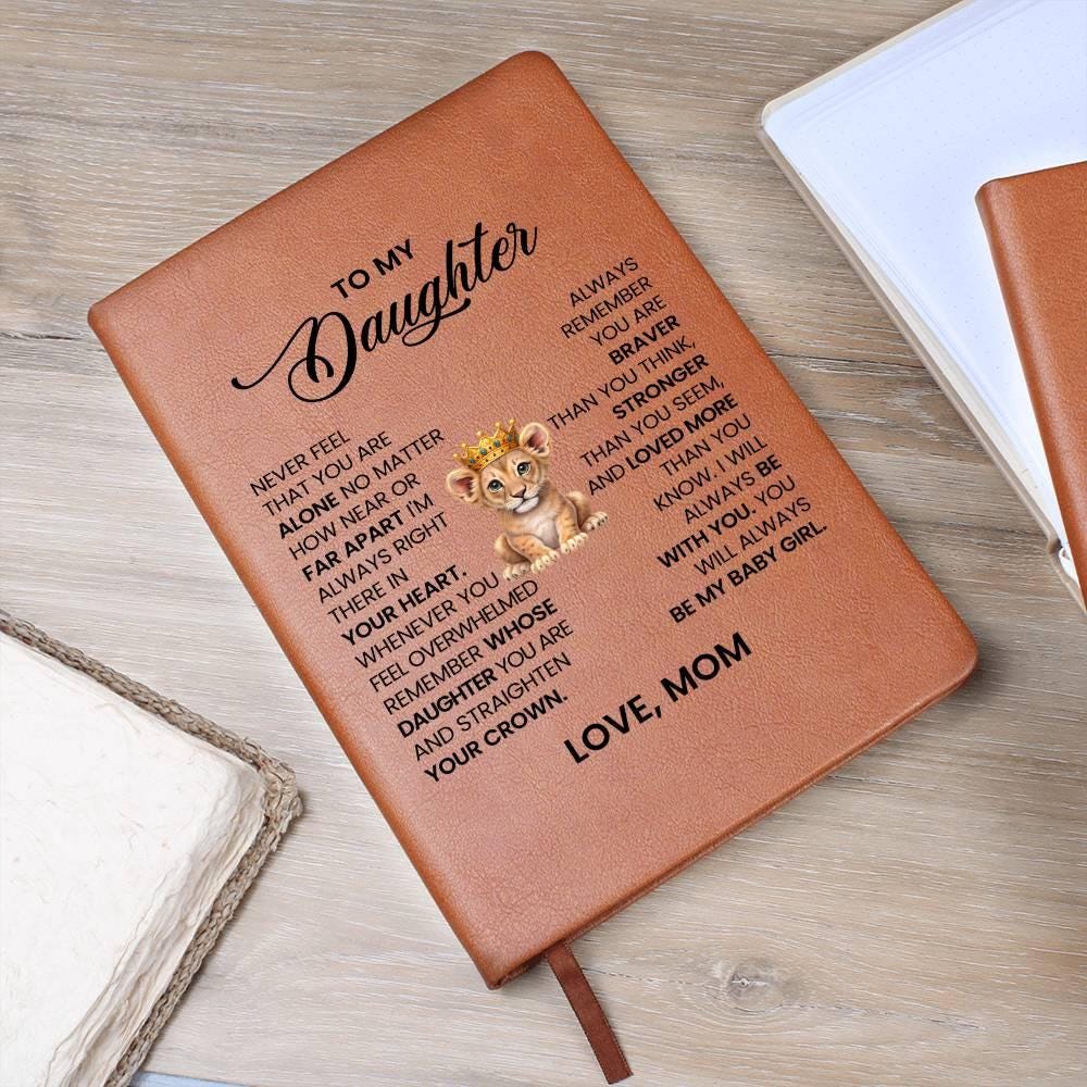 To My Daughter Personalized Leather Journal – Daughter Gift From Dad – view 8