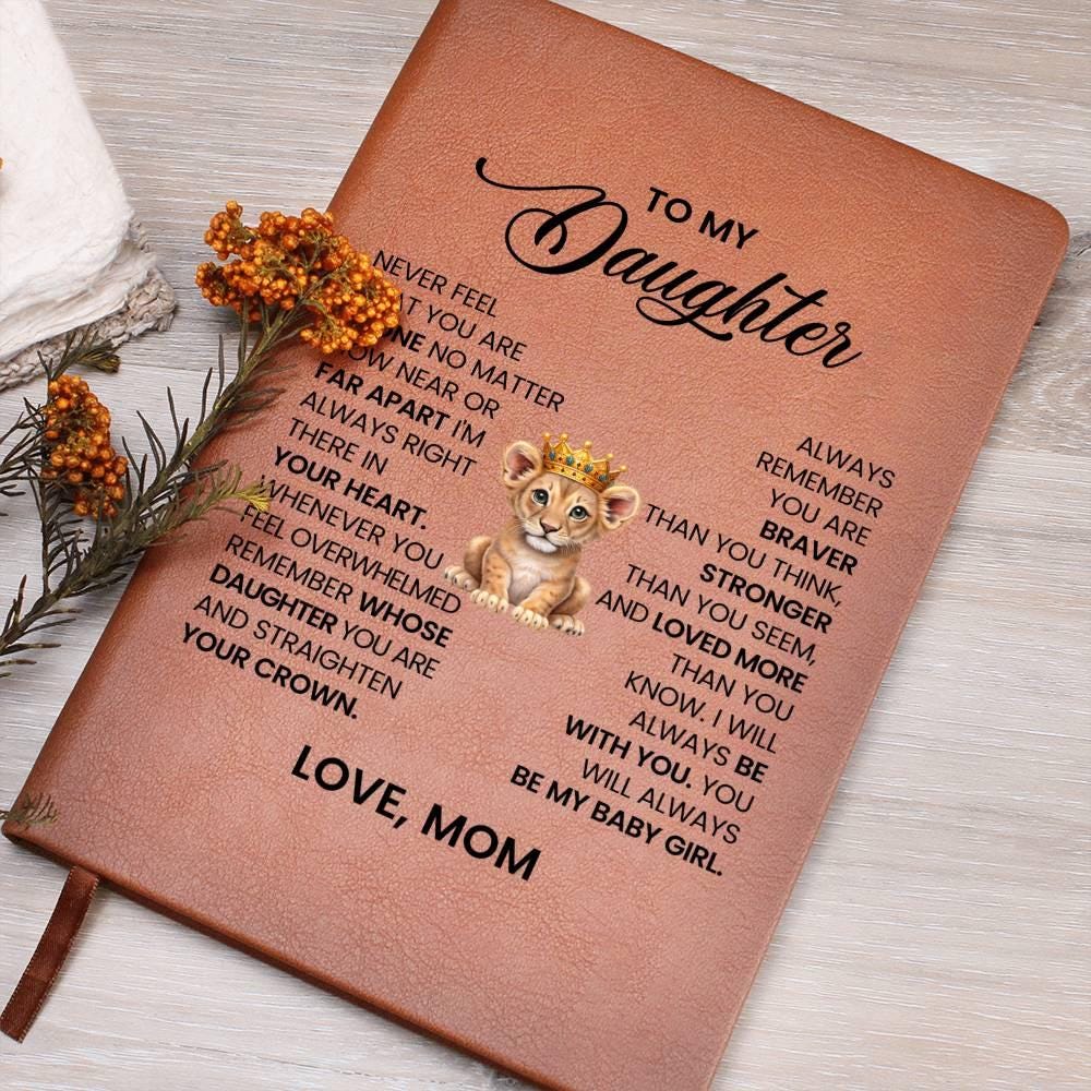 To My Daughter Personalized Leather Journal – Daughter Gift From Dad – view 7