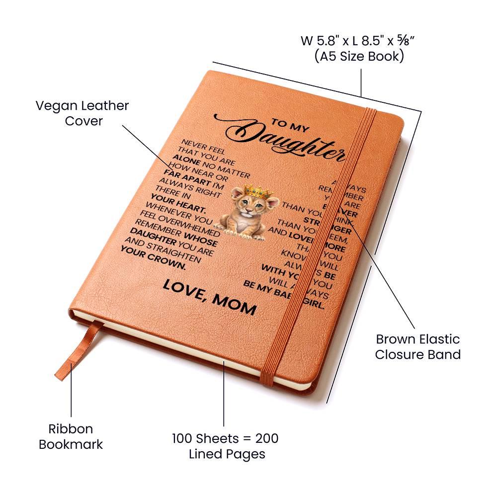 To My Daughter Personalized Leather Journal – Daughter Gift From Dad – view 4