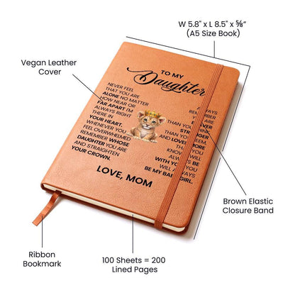 To My Daughter Personalized Leather Journal – Daughter Gift From Dad – view 4