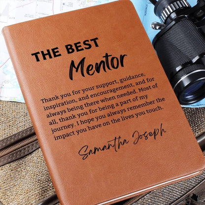 The Best Mentor Personalized Leather Journal – Gift for Teacher – view 2