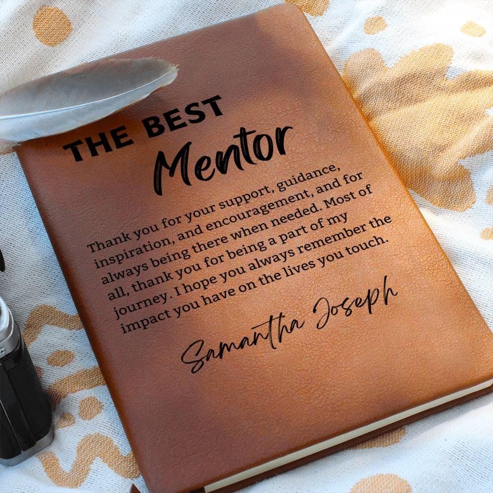 The Best Mentor Personalized Leather Journal – Gift for Teacher – view 6