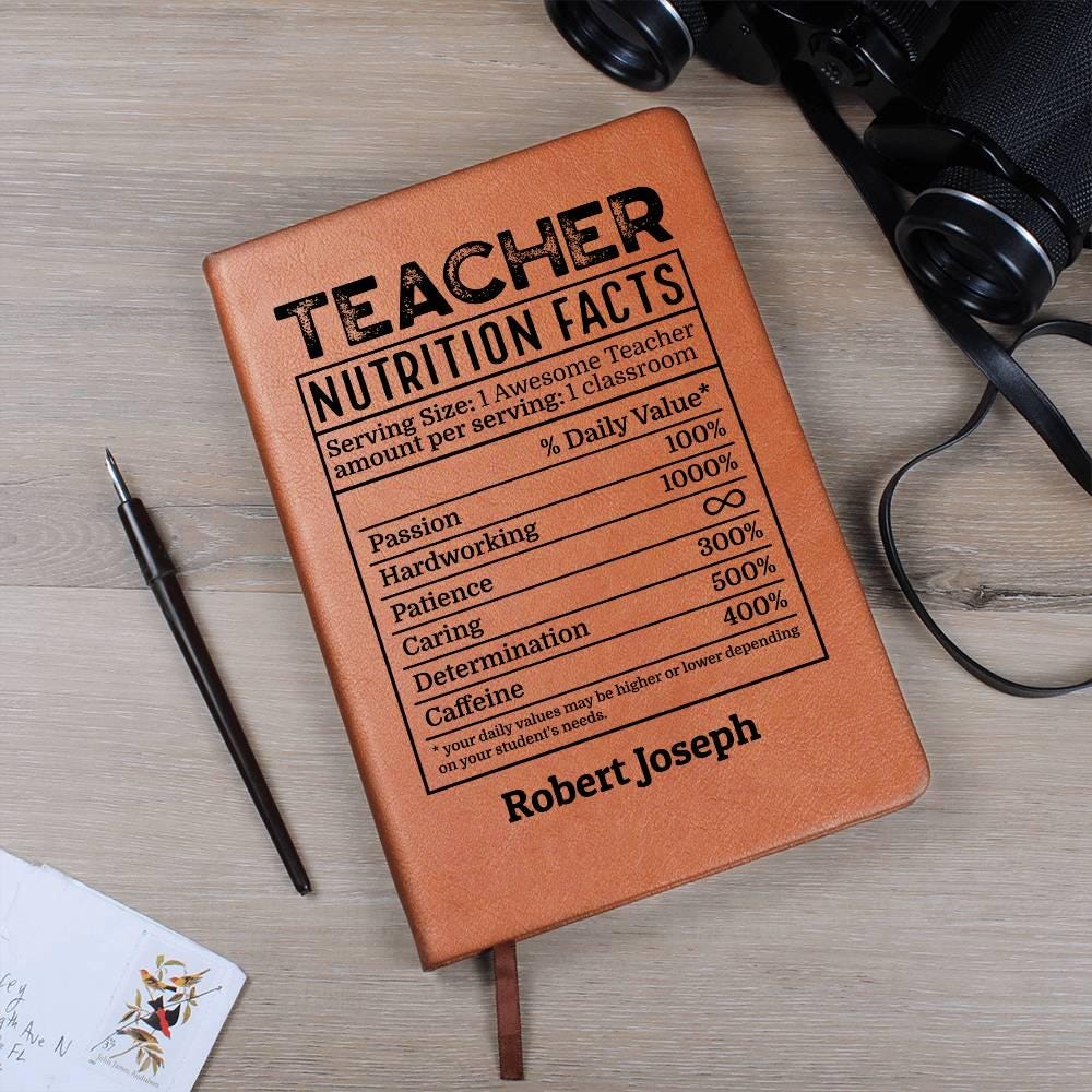 Personalized Teacher Leather Journal – Teacher Birthday Gifts – view 6