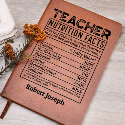 Personalized Teacher Leather Journal – Teacher Birthday Gifts