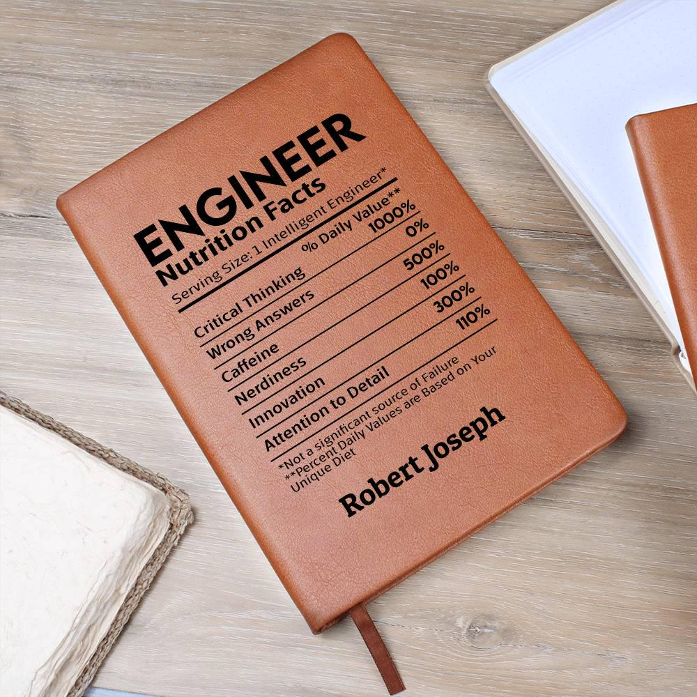 Engineer nutrition facts Personalized Journal – Gifts for Engineer – view 8
