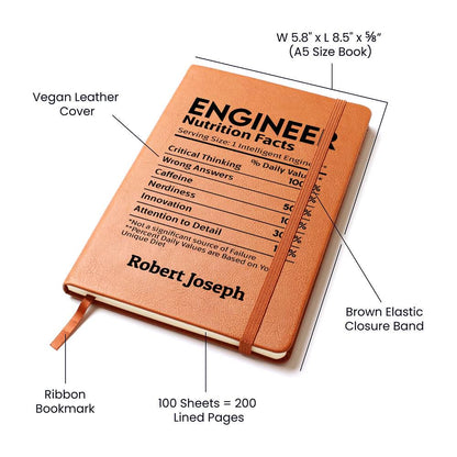 Engineer nutrition facts Personalized Journal – Gifts for Engineer – view 3