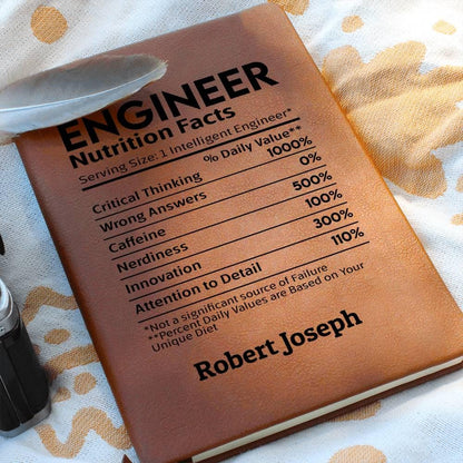 Engineer nutrition facts Personalized Journal – Gifts for Engineer – view 7