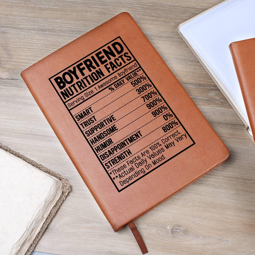 Boyfriend nutrition facts Leather Journal – Gift for Boyfriend – view 6