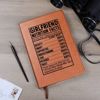 Girlfriend nutrition facts Leather Journal – Gift for Girlfriend – view 8