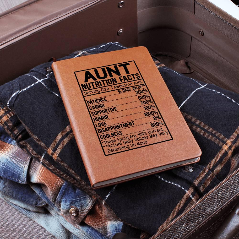 Aunt nutrition facts Leather Journal – Gift for aunt – view 5