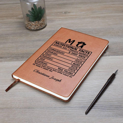 MA Nurse Nutritional Facts Personalized Leather Journal – Ma gifts – view 9