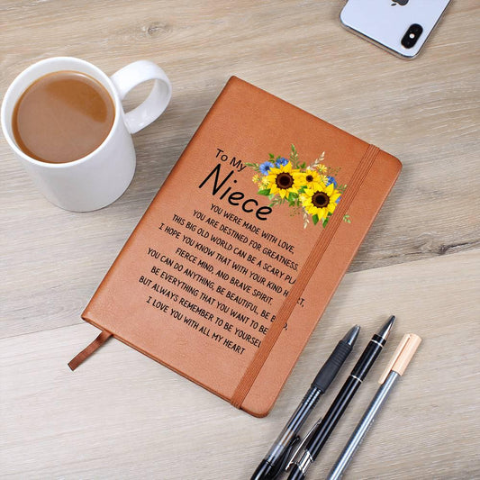 Niece Sunflower Name Journal – Personalized Gift for Niece Graduation – view 2
