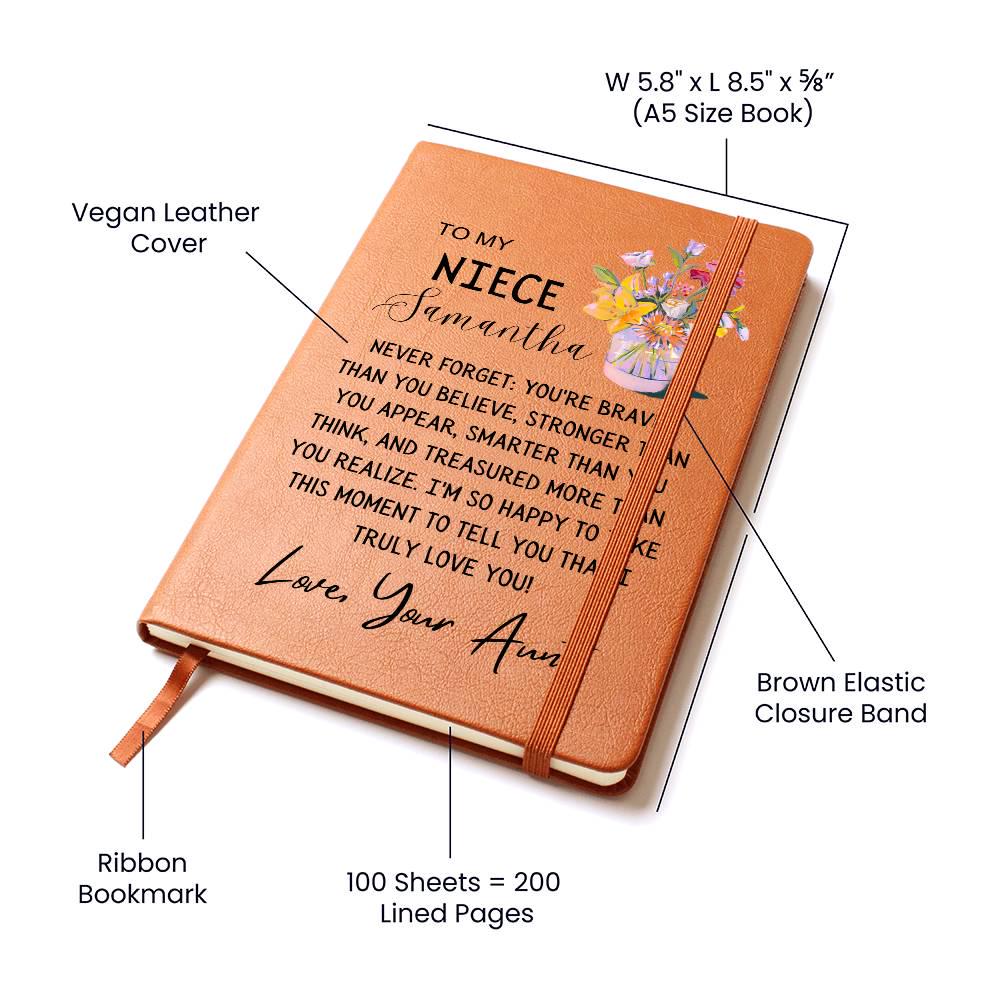 Custom Niece Name Journal – Personalized Gift for Niece Graduation – view 3