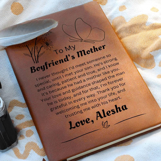To My Boyfriends Mom Custom Journal – Birthday Gift