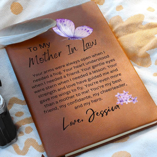 Personalized Mother in Law Butterfly Journal – Gift from Bride