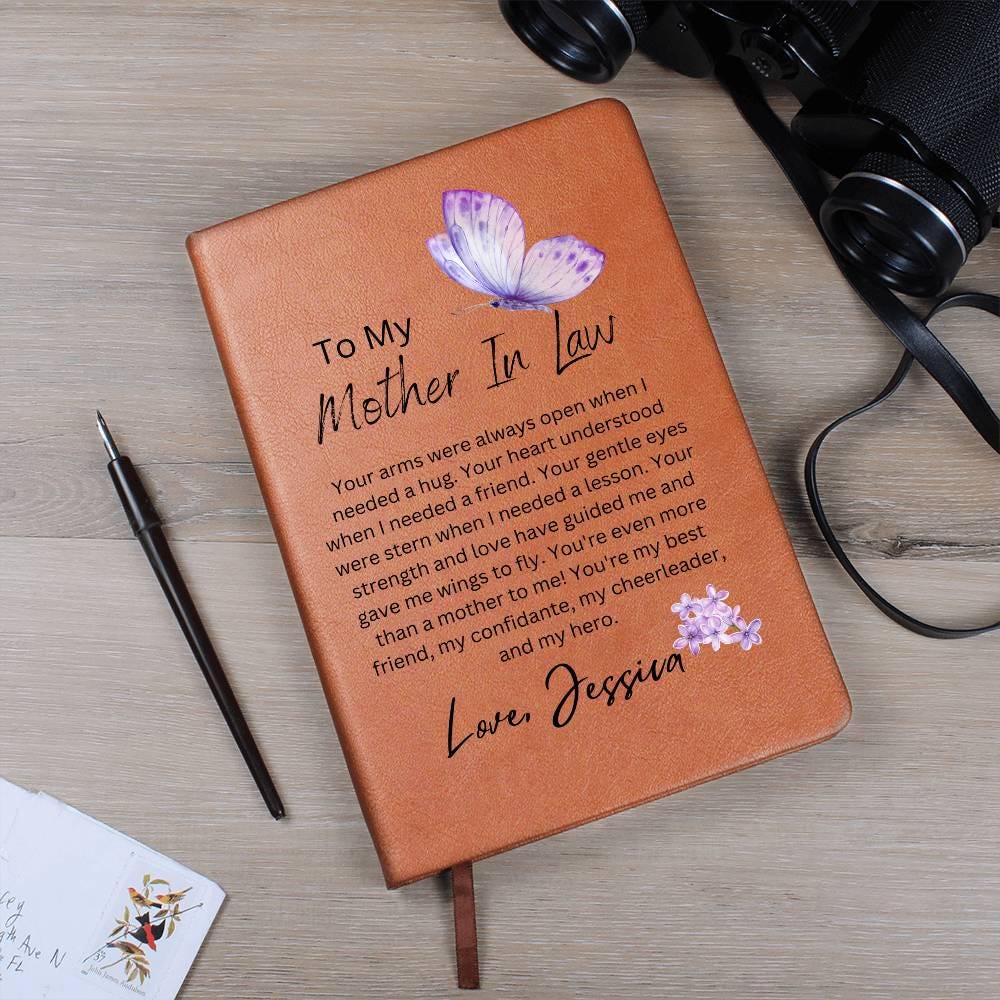 Personalized Mother in Law Butterfly Journal – Gift from Bride – view 9
