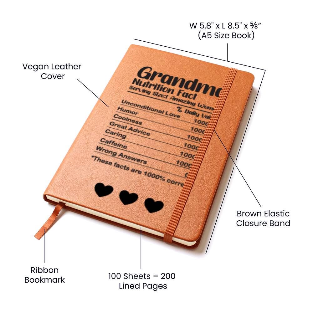 Personalized Grandma Gift Leather Journal – Grandma Mothers Day Gift – view 3