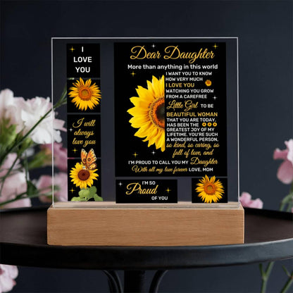 Personalized Daughter Square Plaque – Gift For Daughter From Dad – view 9