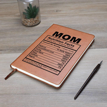 Personalized Mom Nutrition Facts Leather Journal – Mom Birthday Gift – view 8