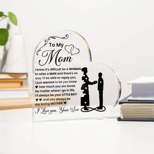 Personalized to My Mom Acrylic Plaque – Mothers Day Gifts