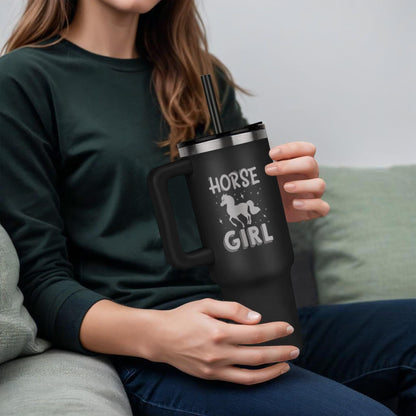 Horse Girl 40 Oz Leaser Printed Stainless Steel Tumbler – view 2