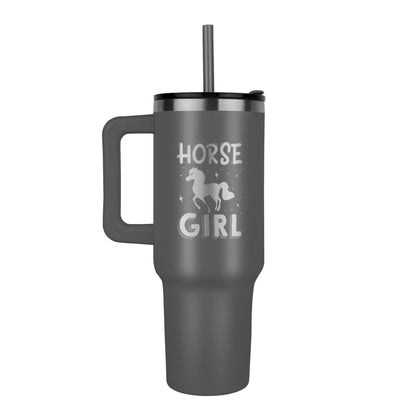 Horse Girl 40 Oz Leaser Printed Stainless Steel Tumbler – view 9