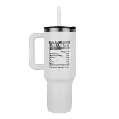 Real Estate Agent 40 oz Leaser printed Nutrition facts Tumbler – view 8
