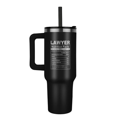 Lawyer Nutrition Facts 40 oz Leaser printed Tumbler – Gift for Lawyer – view 10