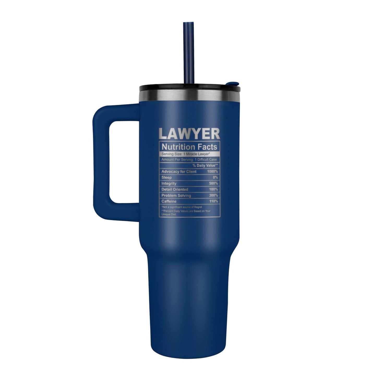 Lawyer Nutrition Facts 40 oz Leaser printed Tumbler – Gift for Lawyer – view 5