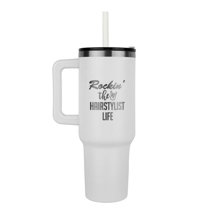 Hairstylist Life 40 oz Leaser Engraved Tumbler – Gifts for Hairstylist – view 9