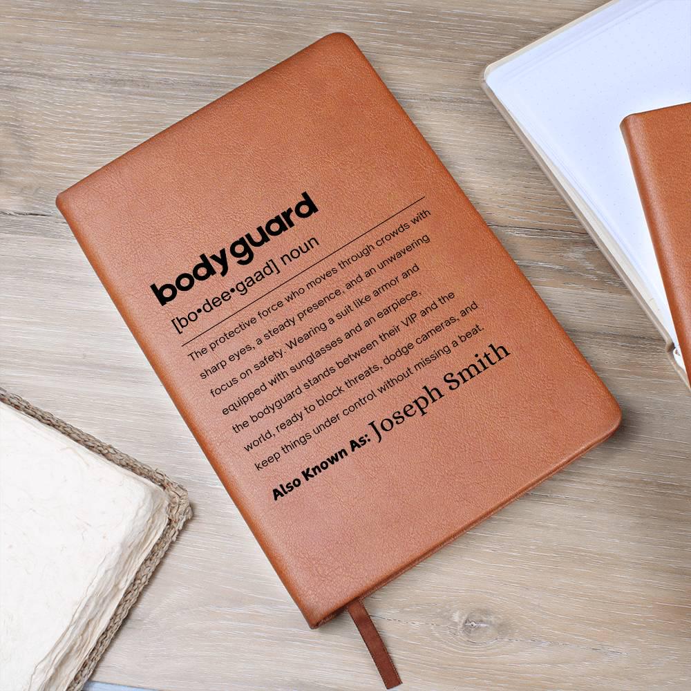 Bodyguard Gift Personalized Definition Leather Journal – view 10