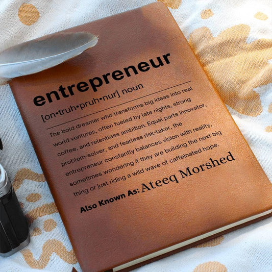 Entrepreneur Gift Personalized Definition Leather Journal