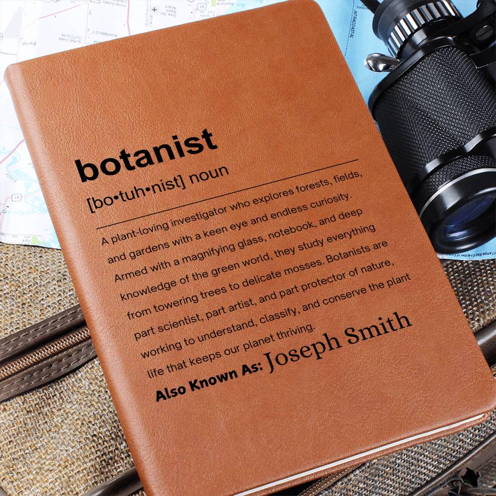 Botanist Gift Personalized Definition Leather Journal – view 2