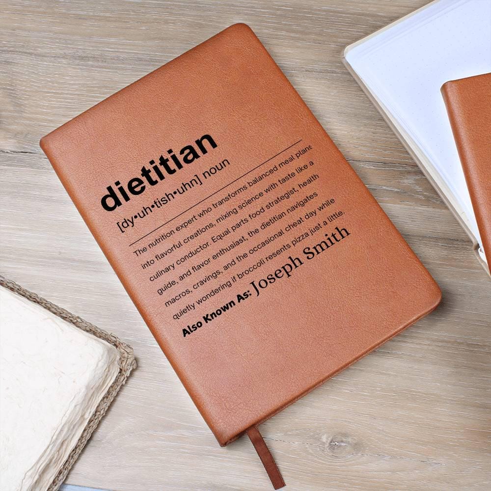 Dietitian Gift Personalized Definition Leather Journal – Birthday Gift – view 9