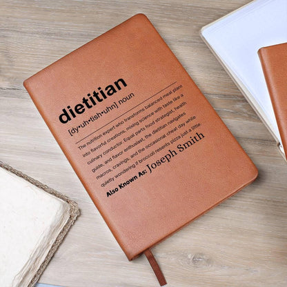 Dietitian Gift Personalized Definition Leather Journal – Birthday Gift – view 9