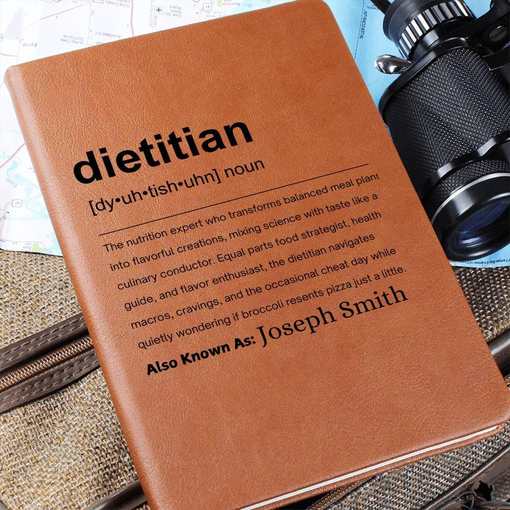 Dietitian Gift Personalized Definition Leather Journal – Birthday Gift – view 2