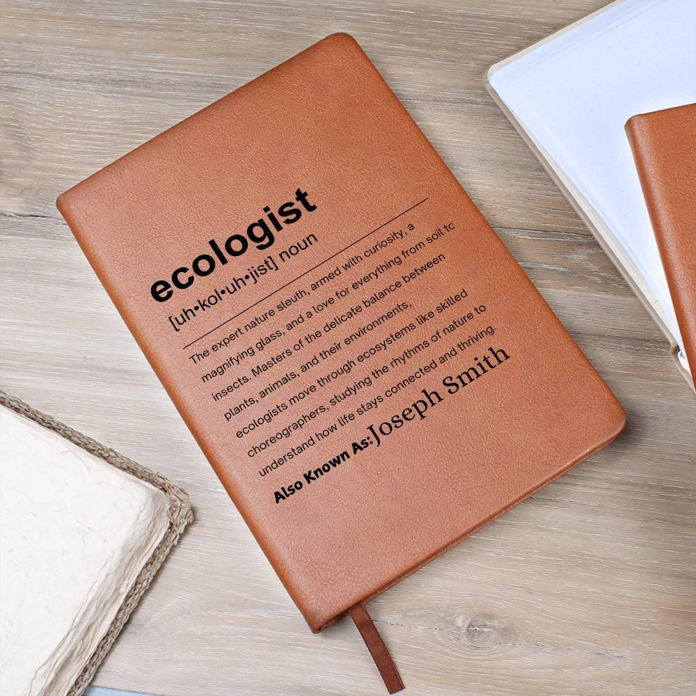 Ecologist Gift Personalized Definition Leather Journal – view 8